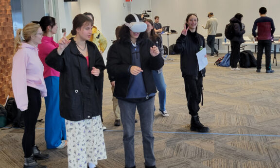 The Deformable Ceramics team at AR/VR Demo Day 2023 @ UW CSE